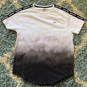 Black and White Ombre Mens Medium Hollister tee